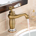 Hot sale Bathroom Basin Faucet Antique bronze Brass Mixer Tap with ceramic sink faucet bath mixer