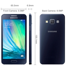 Original Samsung Galaxy A3 1GB 8GB Android 4 4 MSM8916 Quad Core 1 2GHz Smartphone 4G
