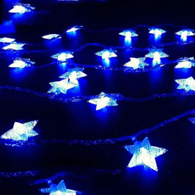 220V EU Plug  STAR Shaped Theme 10M 100 LED Copper String Fairy Lights Christmas Holiday Lighting