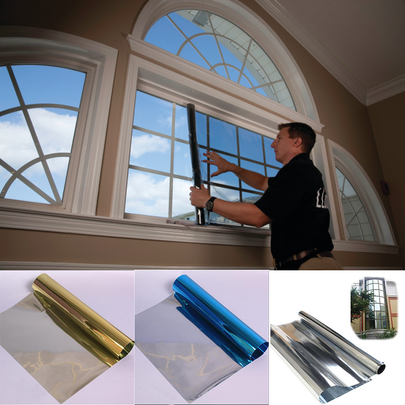 One Way Silver Reflective Mirror//Mirrored Window Film Tint Self Adhesive