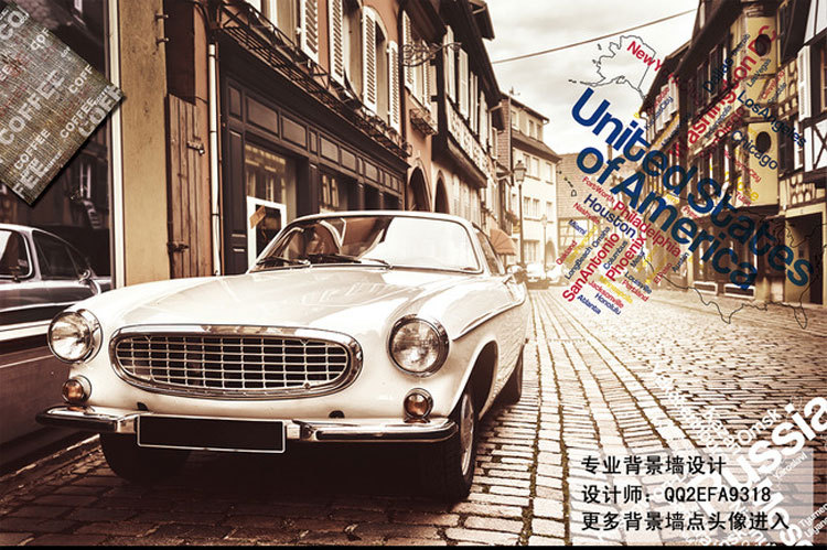 3d stereoskopischen europa und retro tapete coolen autos ...