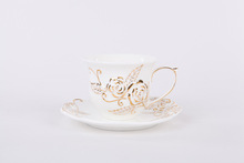 Free shipping European English style bone china ceramic coffee cup set hot sale