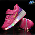 summer Breathable Children Heelys Shoes Kids LED Light up Shoes Girls Boys Roller Shoes with Wheels