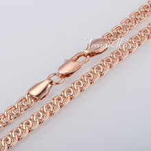 7MM Wide Womens Mens Chain Unisex Boys Girls Snail Link Rose Gold Filled GF Necklace Fashion Gift Bulk Sale Jewelry GN326