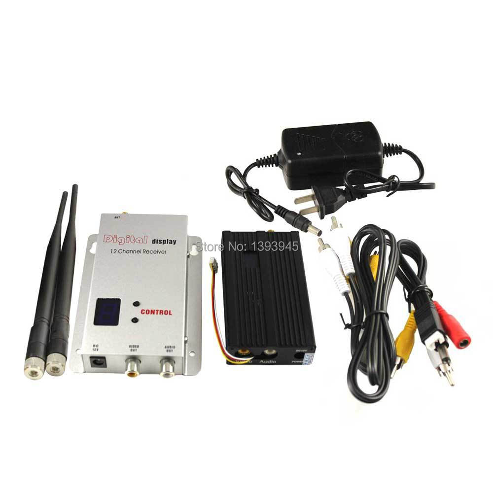 1.2G~1.3G 8CH Wireless AV Transmitter Audio/Video Receiver  transceiver Set up to 1000M~3000M