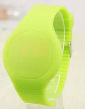New Arrival Women Men Cool Unisex Ultra thin Sport Touch LED Digital Round Dial Bracelet Wrist