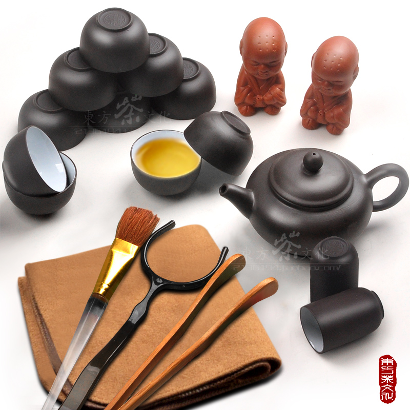 Elegant Chinese Ceramic cups Yixing purple clay the tea set kung fu tea pot for 1