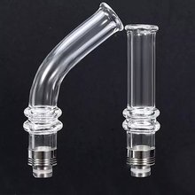 Long 510 Drip tips Pyrex Glass Stainless Steel Drip tip Mouthpiece e cigarette tank drip tips