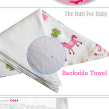 2 Layers Embroidery Cute Baby Bibs Burp Cloths Baby Girl Boy Infant Saliva Towel Newborn Feeding