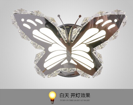 Mariposa de cristal llevà la lámpara de pared minimalista moderna ...