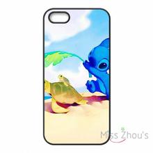 For iphone 4/4s 5/5s 5c SE 6/6s plus ipod touch 4/5/6 back skins mobile cellphone cases cover Lilo And Stitch Turtle