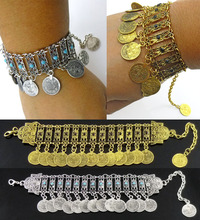 Bohemian Antalya Beads Coin Tassel Statement Bracelet Gypsy Boho Coachella Festival Turkish Jewelry Sinaya Tribal Ethnic Jewelry