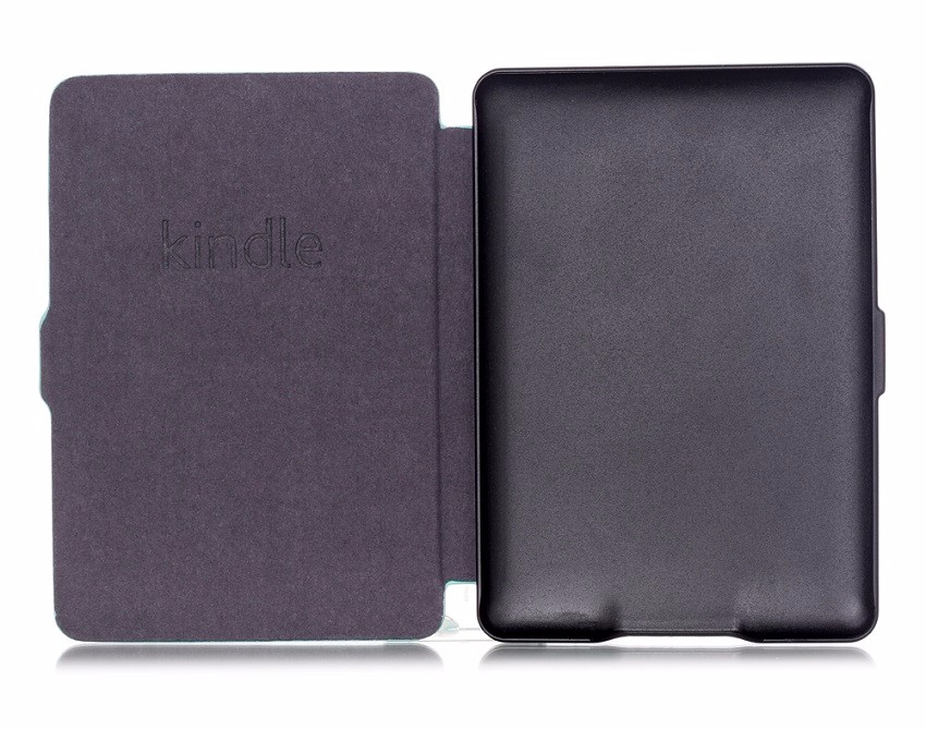 purple cross line PU leather kindle paperwhite case