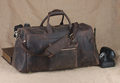 Real Leather Canvas Bags Simple Retro Style Cross Body Messenger Bag