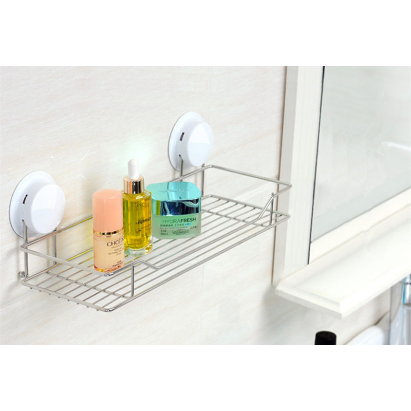Buy Suction Bathroom Shelf Modern Plastic