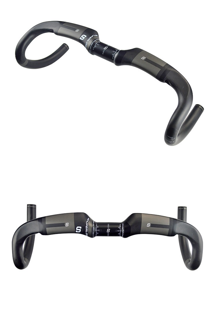 Description Picture 4 of itemnew superlogic carbon fiber inner routing road bike handlebar bent bar  ultra-light 31.8*400/420/440 road bicycle parts cycling