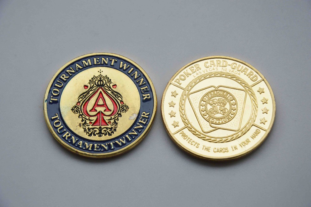 Gold Plated Coin The "Big Slick Ace&King" Casino Poker Chips Souvenir Coin Art