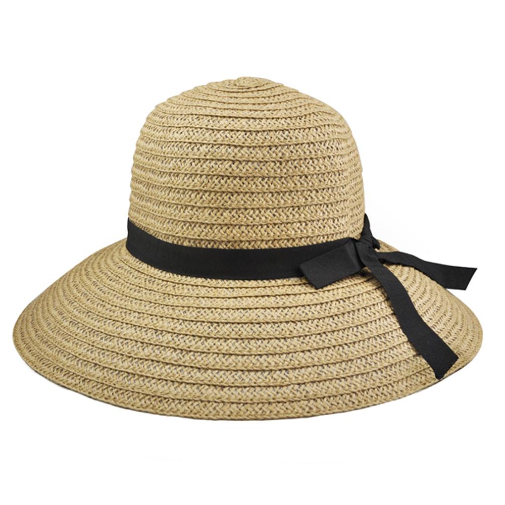 WSFS Hot Sale Spring Fashion Women Ladies Chic Wide Large Brim Summer Beach Sun Cap Straw Hat