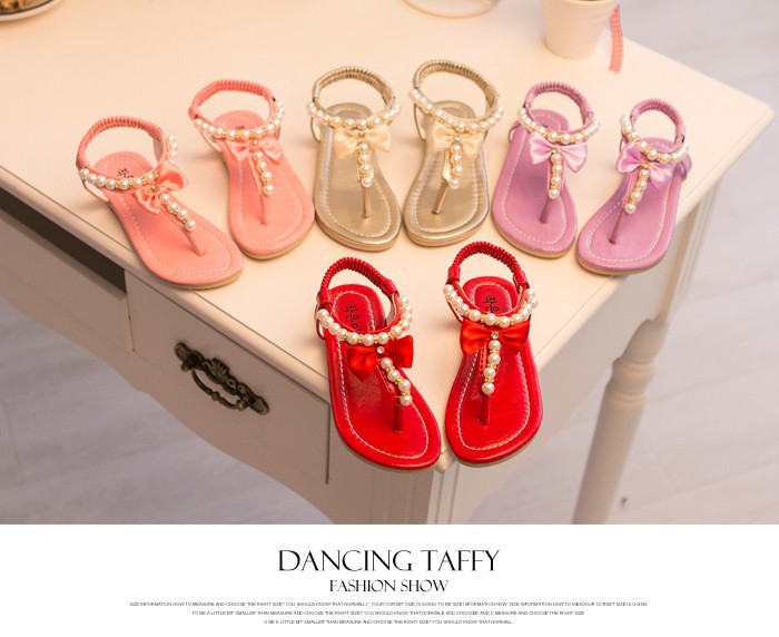 New 2015 Summer Girls Sandals Ankle Flat Beautiful Beading Girls Shoes Fashion Children Sandals Patent Leather Sandalia Infantil free shipping (1)