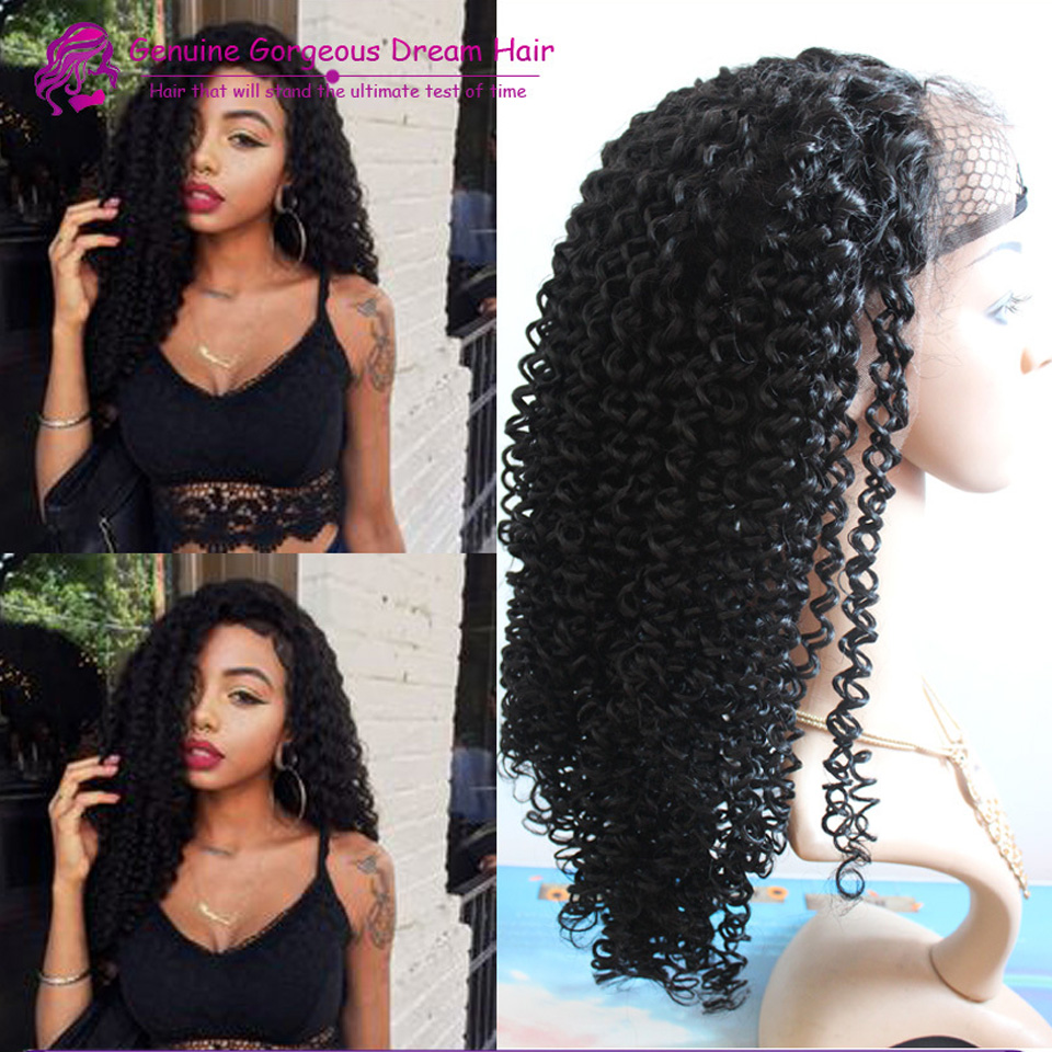 Virgin free part Malaysian kinky Curly human hair wigs Glueless Full Lace Wigs&kinky curly lace front hair wigs for Black Women