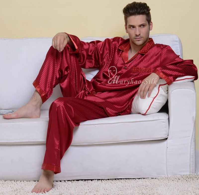 Здесь можно купить Mens Silk Pajamas Pajama Pyjamas PJS Sleepwear Set U.S.S...