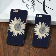 black and white Daisy Design black skin case cover cell mobile phone cases for Apple iphone 4 4s 5 5c 5s 6 6s 6plus hard shell