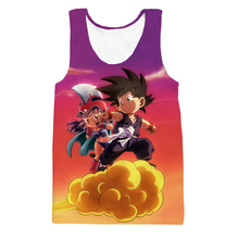 New Fashion Cute Kid Goku and Chi Chi Tank Tops Anime Dragon Ball Z t shirts Tanks Men Women Sleeveless tee Tank Top 3D t shirt
