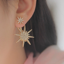 New Hot 1 PCS Gold plated Star Crystal Rhinestone Dangle Earring Drop Earrings Earrings For Women Accessories Best Gift