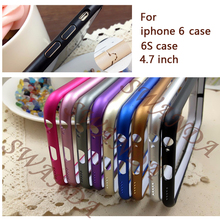Protect Cases Ultra thin Metal Aluminum Frame Bumper Case For Apple iphone 6 4.7″ Slim Shockproof Cell Phone Mobile