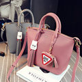 High Quality Litchi Stria 2016 New Fashion Shoulder Bag Women Sweet Style Tassels Shell Bag Handbag