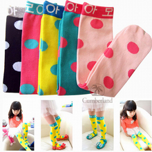 Collant Fille Collant Dot Girls Cotton 2016 New Hot Girl Stockings Thigh Breathable Warmth Colored Dots Cute Appearance