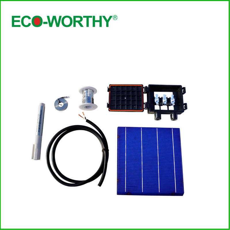 DIY 160W Solar Panel Full Kits 40pcs Poly 6x6 Solar Cell Tabbing Bus bus Flux Pen Junction Box Wire Complete Solar cell Kits DIY 160W Solar Panel Full Kits 40pcs Poly 6x6 Solar Cell Tabbing Bus bus Flux Pen Junction Box Wire Complete Solar cell Kits