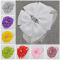 22 color new Baby hair bow flower Headband bowknot ribbon newborn toddler Hair Band Handmade DIY