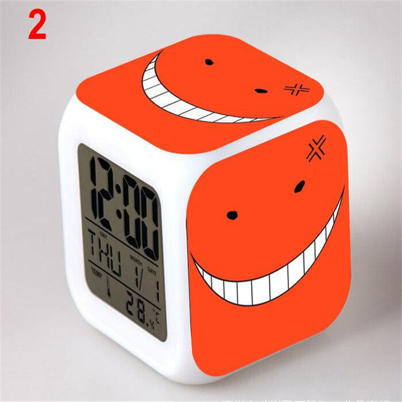 Здесь можно купить  Ansatsu Kyoushitsu  clocks 7 Colorful flash touch lights Assassination Classroom kids toys action figure digital alarm clocks  Игрушки и Хобби