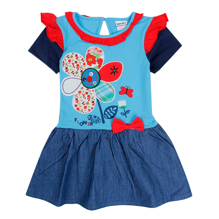 2016 dresses for girls kids clothes baby girl summer flowers dress for girl clothes dresses for children girl