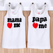2016 Fashion Toddler Babys Boy Girl Summer Beach T-shirt Vest Tank Tops 2pcs Baby Clothes