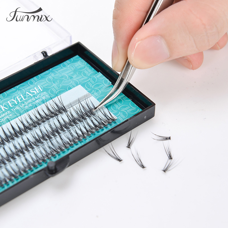 Description Picture 2 of itemPopular Natural Fishtail Type Fashion Dovetail Fly Eyelash Soft Mink Eyelash Extension Tool Fake Eye Lash