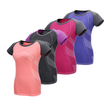 women t shirt fast dry crop top short sleeve exercise clothes for fitness sports yoga running sports jersey seamless design