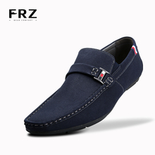 40-45 Men Loafers Breathable Comfortable Fashion FRZ Brand Men Flats #CE86801BU