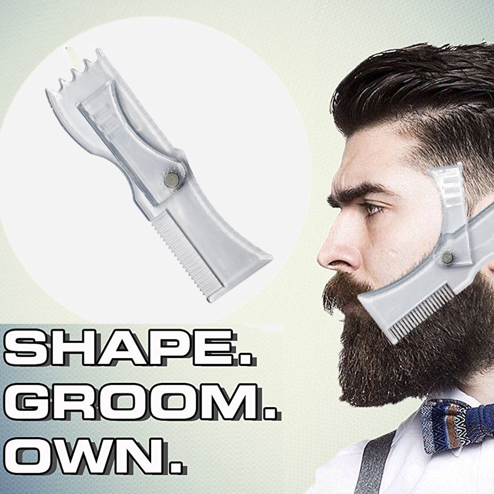 Peine con plantilla giratoria para dar forma a la barba para hombre