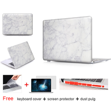 Print White Grey Marble Laptop Accessories Hard Cases Cover For Macbook Pro 13 Case Pro 13 15 Retina Laptop Skin Protector Shell