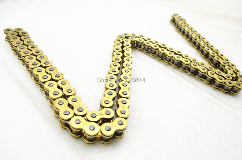 100% Brand new Motorcycle Chain 525 Gold O-Ring Chain 120 Links UNIBEAR Chain For Racing bike Drive Belts (fits for:All models)