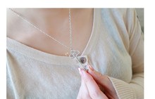 Long Strip Key Crystal Pendants Necklaces Jewelry collier femme Hot Fashion Gold Plated Chain Necklace Pendants