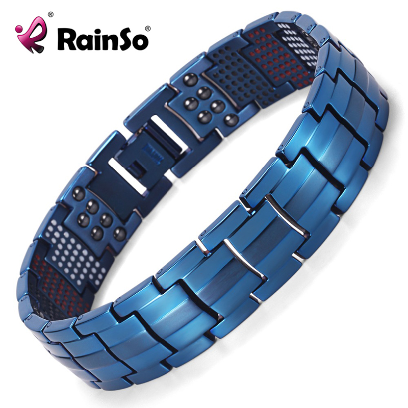 aliexpress buy rainso mens health power bracelet with 4 elements therapy bracelet blue aliexpress buy rainso mens health power bracelet with 4 elements therapy bracelet blue