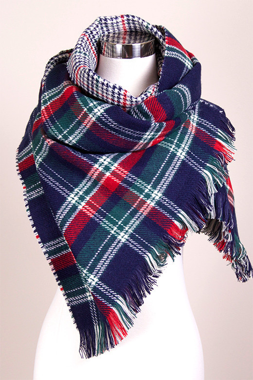 Fashion Winter 2015 font b Tartan b font Scarf Desigual Plaid Scarf cuadros New Designer Unisex