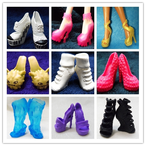 50Pairs/Lot HOT Original Top Quality Demon Monster Doll Shoes Mixed-Style Boots Sandals Shoes For Demon Monster Dolls Girls Gift