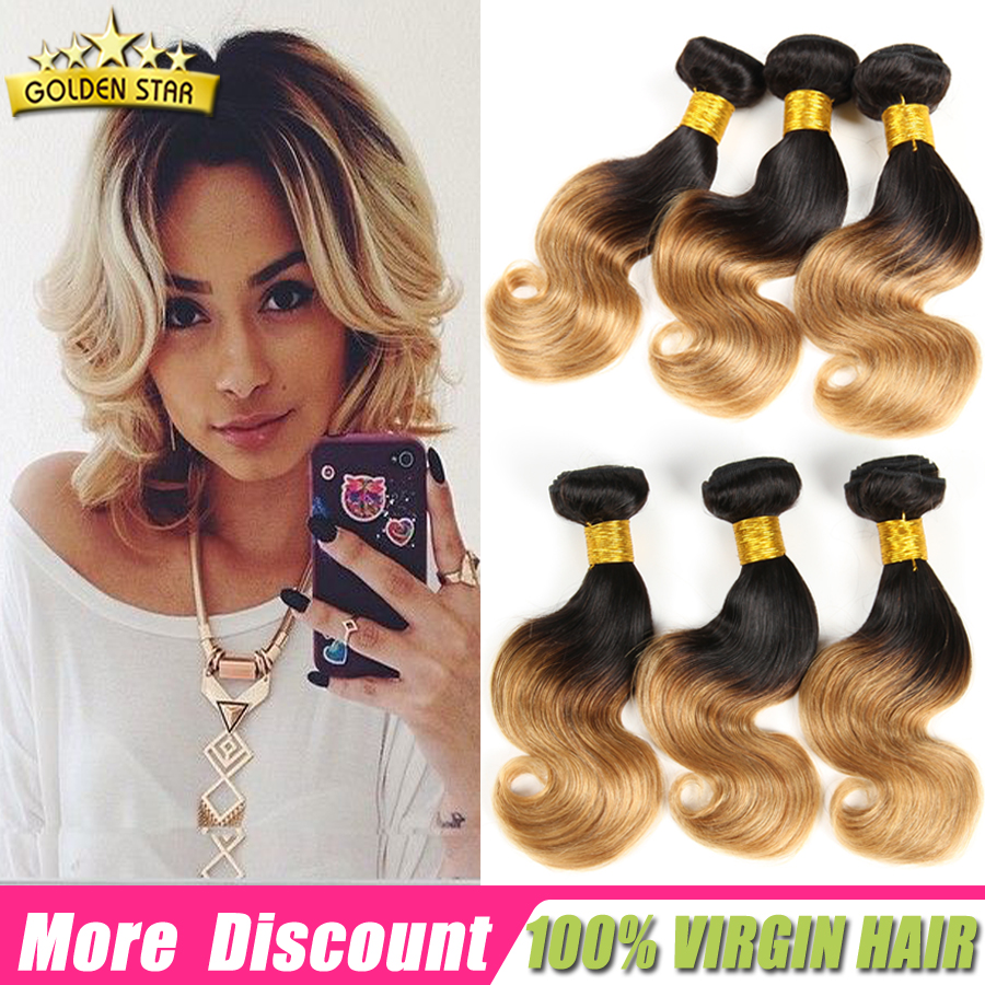 Ombre Peruvian Hair Ombre Human Hair Extensions 3pc Body Wave Two Tone Peruvian Virgin Hair Ombre Body Wave Queen Hair Products