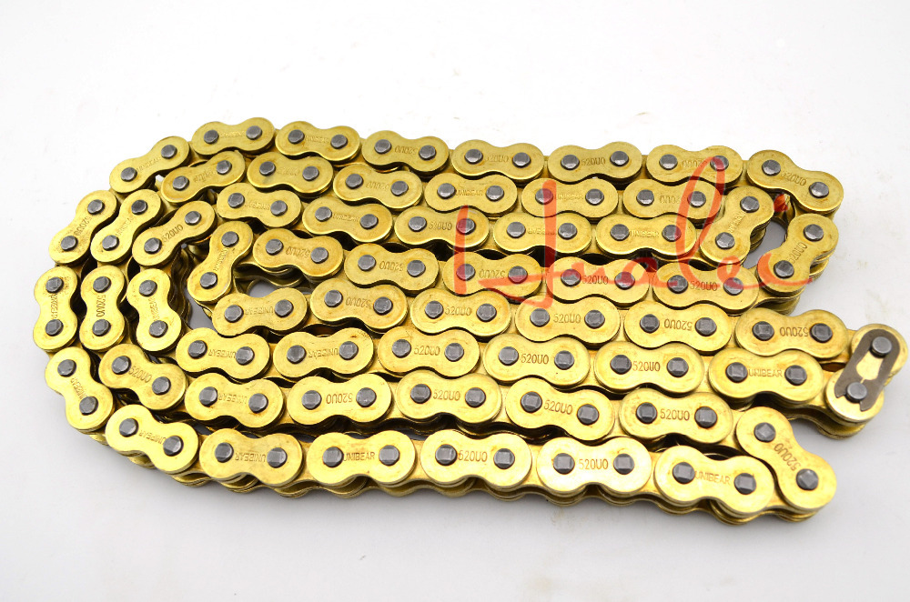 530*120 Brand New UNIBEAR Motorcycle Drive Chain 530 Gold O-Ring Chain 120 Links For YAMAHA XS 650 2 CILINDRI Drive Belts