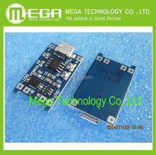 Free Shipping 2Pcs/lot 5V 1A Micro USB 18650 Lithium Battery Charging Board Charger Module+Protection Dual Functions