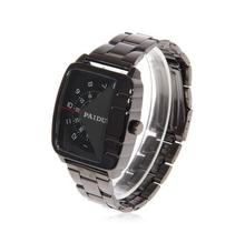 2013 recién llegado de alta calidad de moda PAIDU rotación pantalla Digital tiempo cuarzo del acero inoxidable reloj para hombre 58888